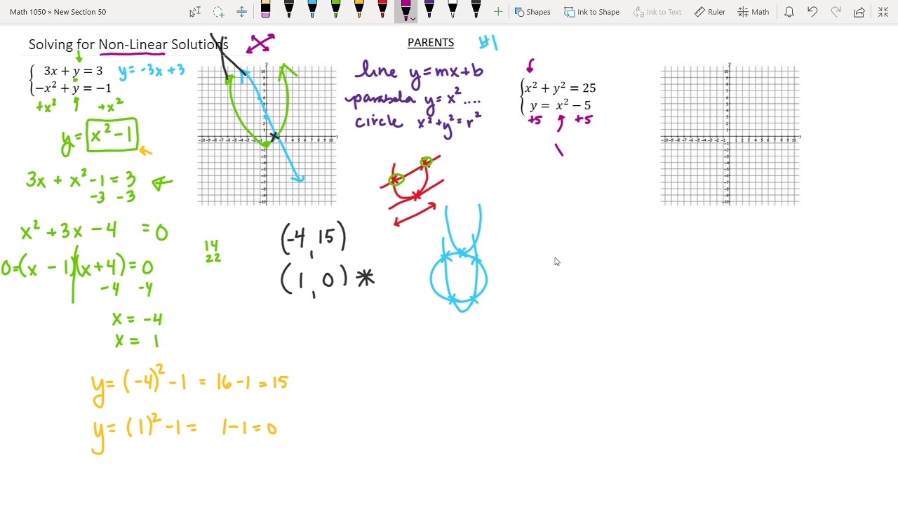 Solving nonlinear solutions - YouTube