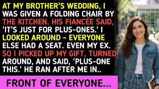 At My Brother's Wedding, I Was Given A Folding Chair By The Kitchen. His Fiancée Said, 'It's Just Fo