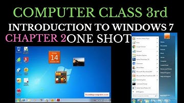 COMPUTER || CLASS 3 || CHAPTER 2 || INTRODUCTION TO WINDOWS 7 || ONE SHOT