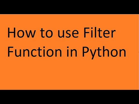 How to use Filter Function in Python - YouTube