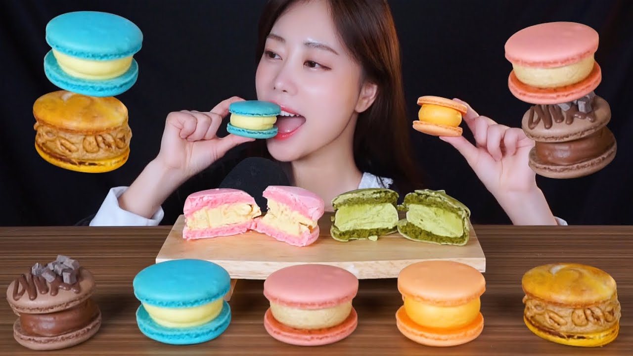 ASMR 먹다가 남친과 싸우셨다는 그 마카롱 🤣 마카롱 먹방 ( MACARONS MUKBANG EATING SOUND )
