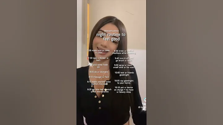Night routine to feel good! creds to @LolaBekka