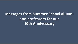 2019 CFCCS Summer School: Alums and Professors Wishes