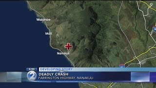 Traffic on Farrington Highway in Nanakuli contra-flowed after fatal car crash