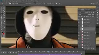 Pembuatan animasi dance jabbawockeez Photoshop cc 2018 dengan 2 item brush dan paint - squide game