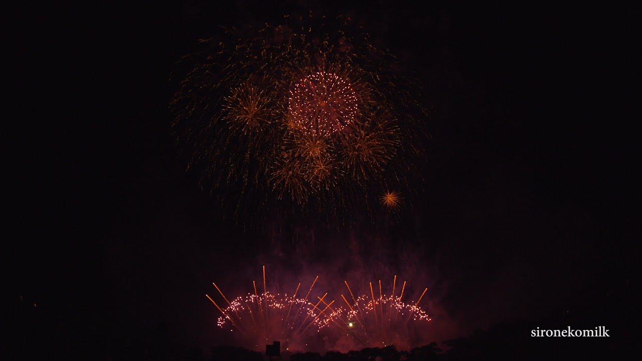 4k 16年 赤川花火大会 全国デザイン花火競技会 有 篠原煙火店 Akagawa Fireworks Shinohara Fireworks Yamagata Japan Youtube