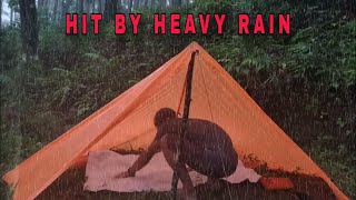 AMAZING SUPER HEAVY RAIN‼️PERFECT IN SOLO CAMPING HEAVY RAIN THUNDERSTORM - ASMR RAIN