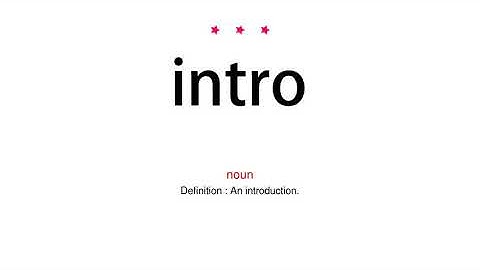 How to pronounce intro - Vocab Today