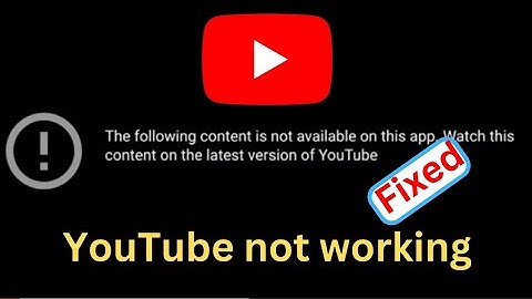 Fix the following content is not available on this app On YouTube (2023) | YouTube not working |2023