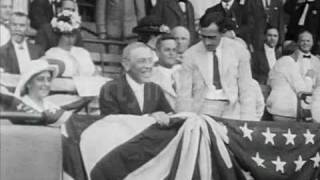 Woodrow Wilson Throwing Out First Pitch