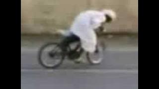 arab drifting with a bike