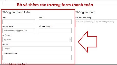 Chỉnh sửa thông tin trang Thanh Toán (custom Checkout Field Editor)