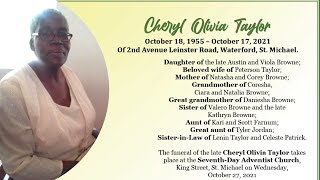 Funeral Service of Cheryl Olivia Taylor