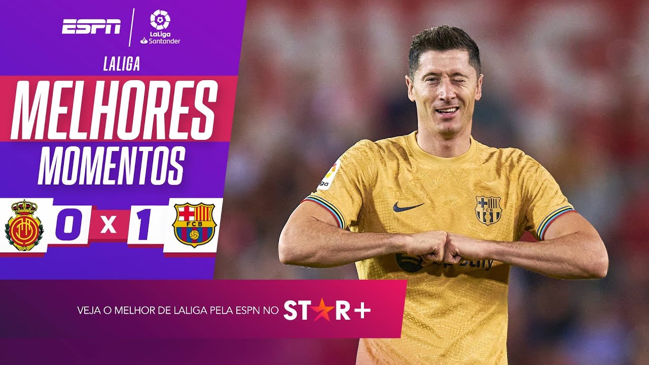 LEWANDOWSKI FAZ GOLAÇO, E BARCELONA VENCE O MALLORCA EM LALIGA