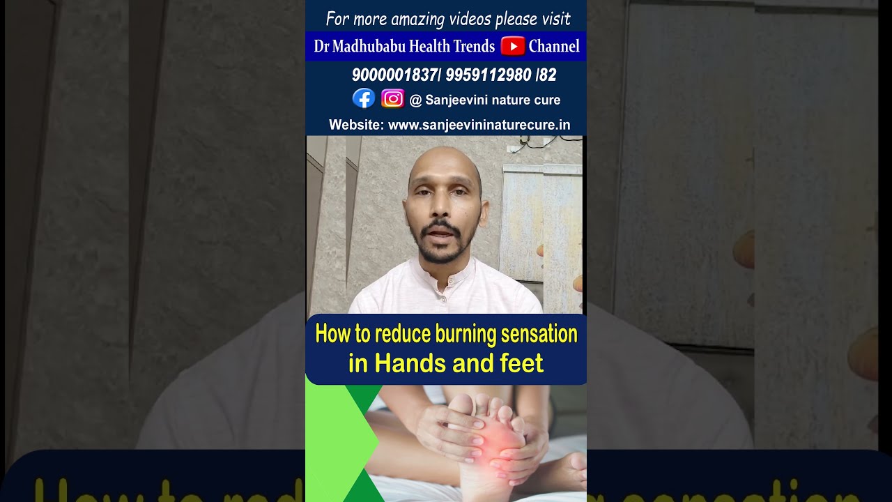 How To Reduce Burning Sensation In Hands Feet Diabetic Neuropathy Hindi Dr Madhubabu Healthtips
