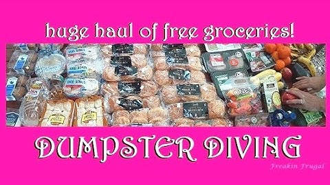 HUGE LOAD OF FREE GROCERIES FROM THE ALDI DUMPSTER ~ DUMPSTER DIVING FOR FOOD ~ EXTREME FRUGALITY ~