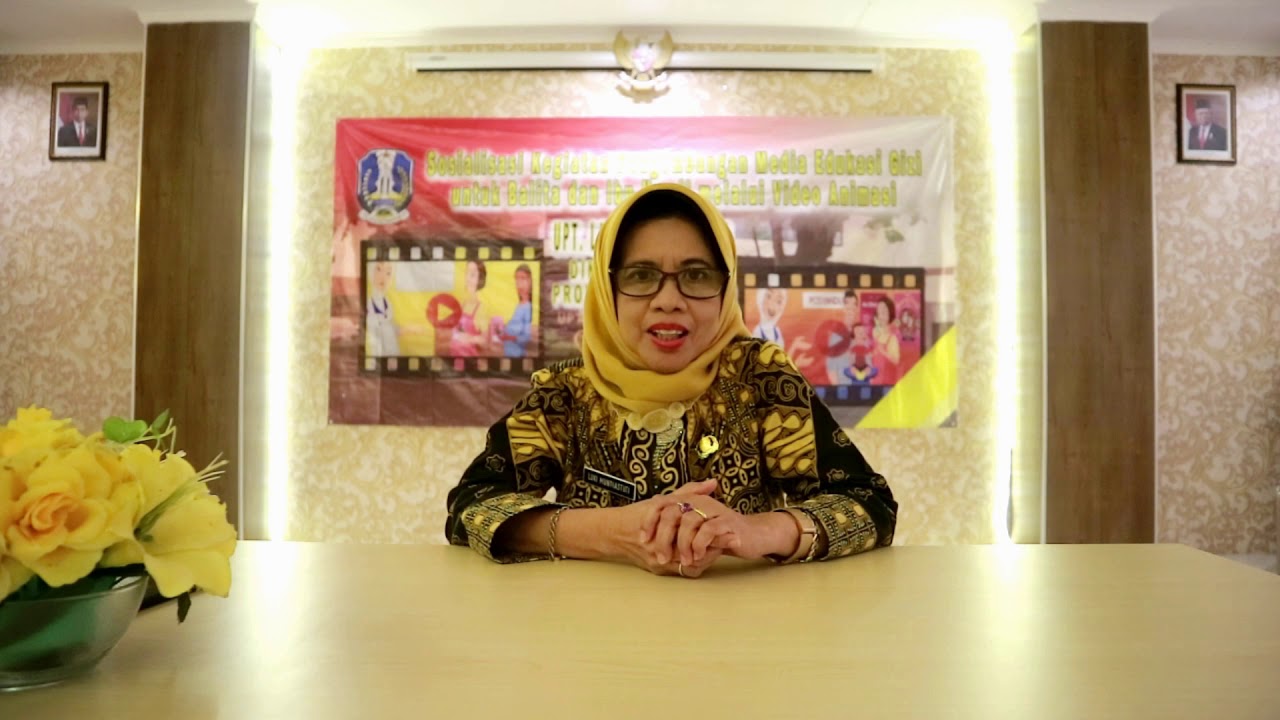 Sambutan Kepala UPT dalam Kegiatan Pengembangan Media Edukasi Gizi Balita dan Ibu Hamil