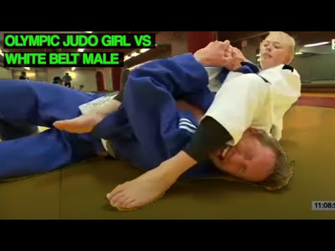 Olympic Level Judo girl vs White Belt Male