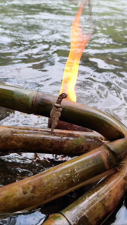 bamboo bends and fire comes out, can fight the water current, it turns out the contents of the sa...
