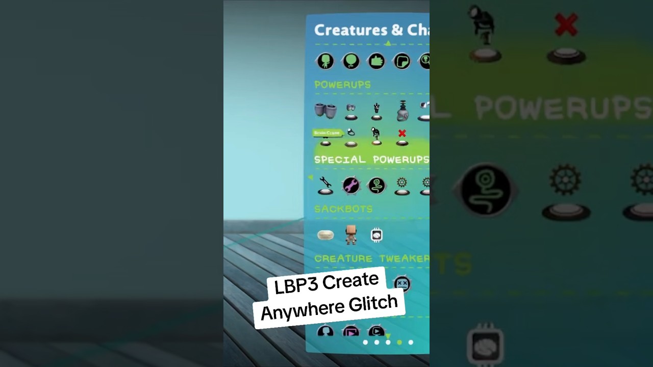 LBP3 Create Anywhere Glitch