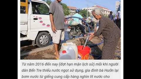 Bến Tre:  Bà lão cho không hàng trăm nghìn lít nước ngọt quý giá mùa hạn mặn