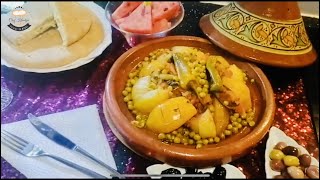 طاجين الخضر باللحم في خطوات مبسطة  |Tajine Marocain au boeuf et légumes variés