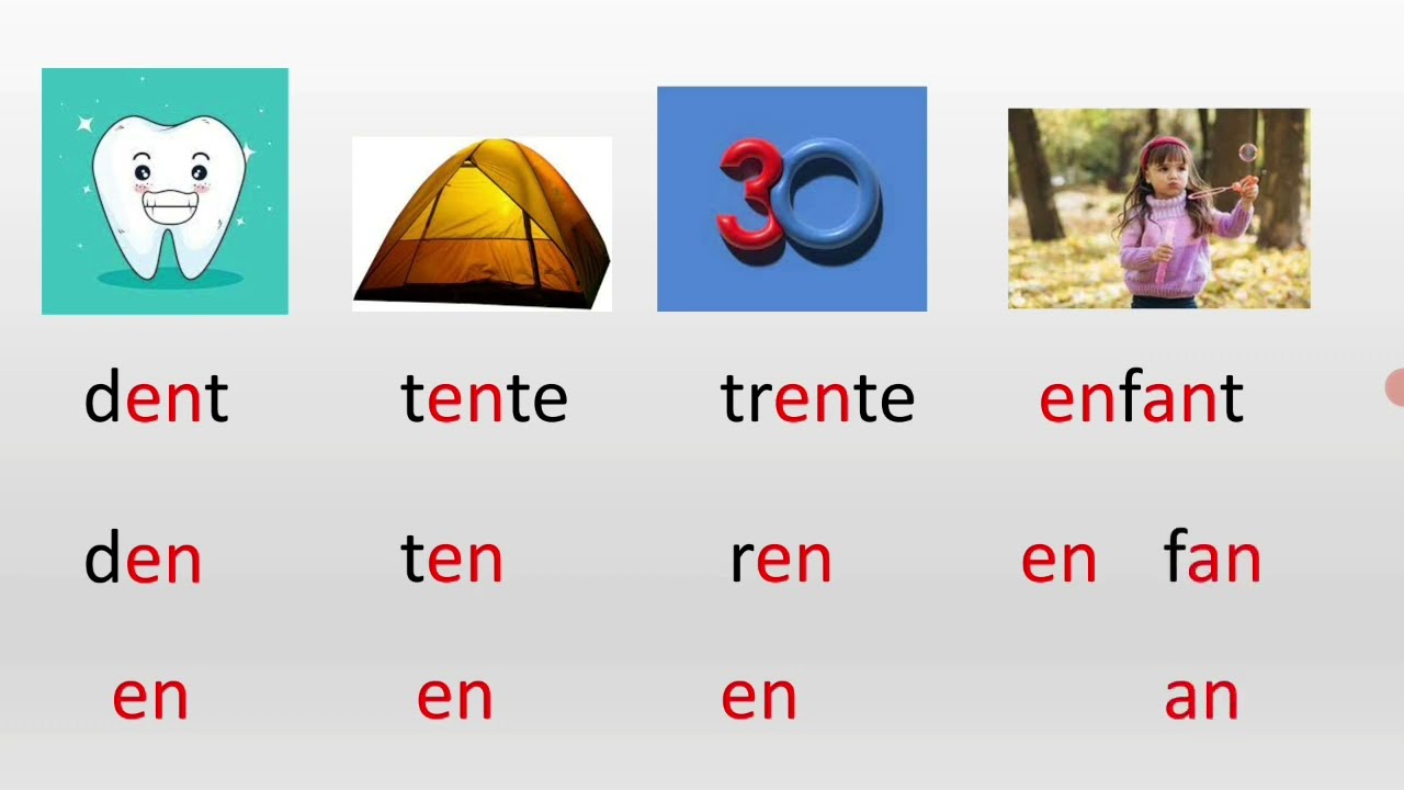 Apprendre à lire et à prononcer an- am- en- em/Apprendre à lire facilement