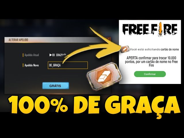 Free Fire Brasil - 💡Tive uma idéia de outro nome mais marcante para  colocar no jogo, mas não tem como mudar de nome 😢 🔥 Agora seu problema  com nomes acabaram, na