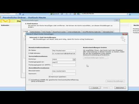 Kabelmail Tutorial POP3 Outlook 2007