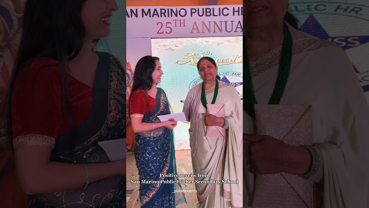 San Marino School Event ✨Heartfelt thanks to the respected Principal Ma&rsquo;am for the wonderful review.