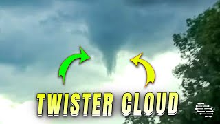 Mysterious Cloud Formation Resembling Twister Emerges