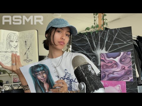 ASMR ☆ ART TOUR (paintings, sketchbook, tracing,..) soft spoken/whisper