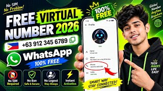 Free Virtual WhatsApp Number | How to create a fake WhatsApp 2026 | Fake WhatsApp virtual number ... screenshot 2