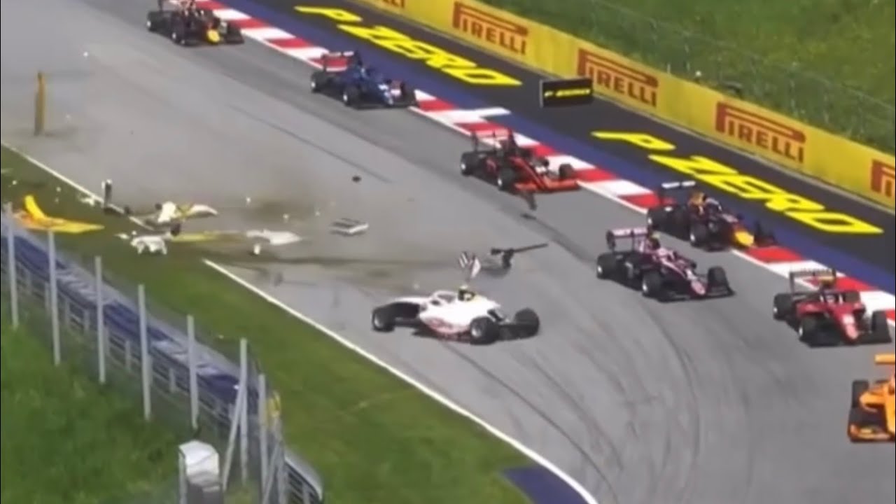 F3 2024 Austria Sprint Sebastian Montoya Crash