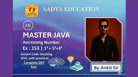 Armstrong Number in Java | Java Full Explanation for Beginners | Aadya Education #java #coding #yt 