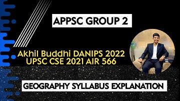APPSC Group 2: Geography syllabus explanation and approach