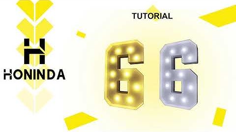 Honinda 3ft Marquee Light Up Number 6 DIY Tutorial