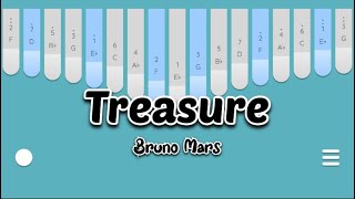Treasure - Bruno Mars Kalimba Cover With Easy Tabs Keylimba App Tiktok Viral Lyrics Video