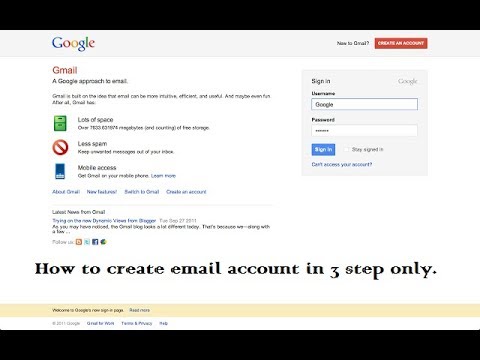 How to create gmail account in 3 step - YouTube