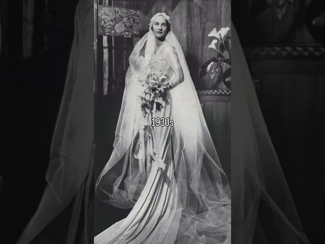 The evolution of wedding dress styles in the 1900s #wedding #bride #weddingdress #fashion #style