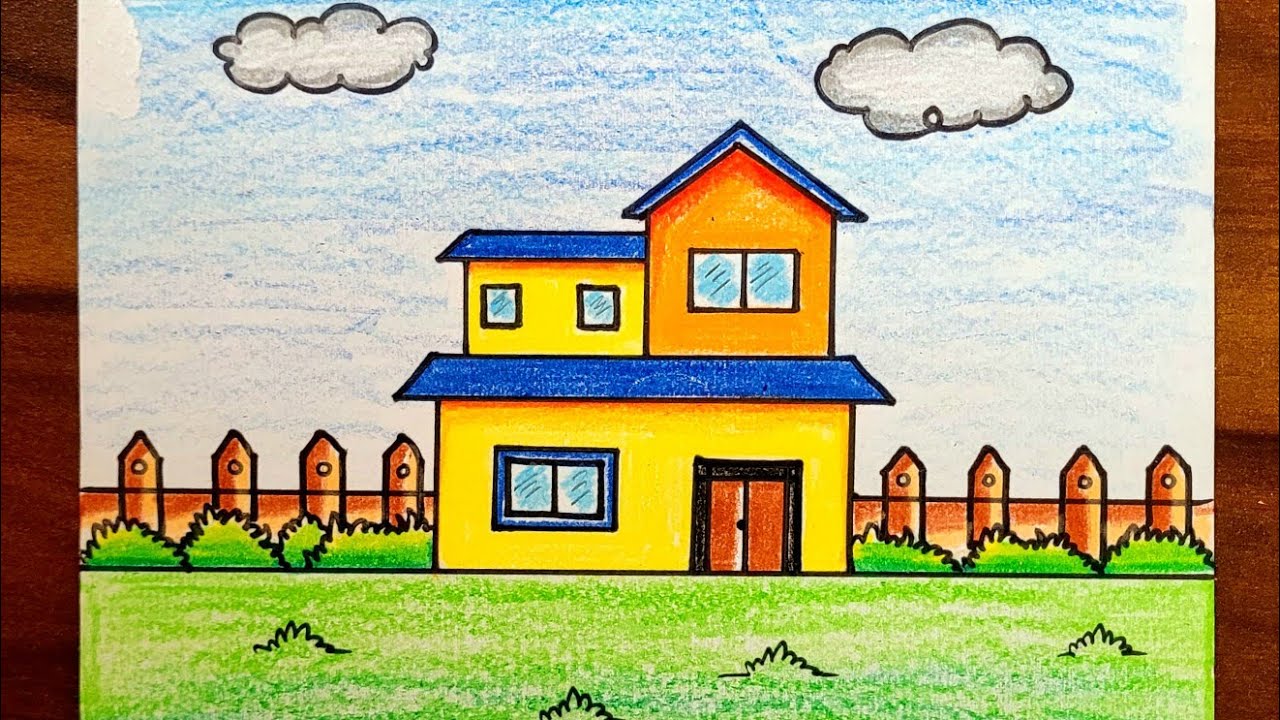 Pucca house easy drawing