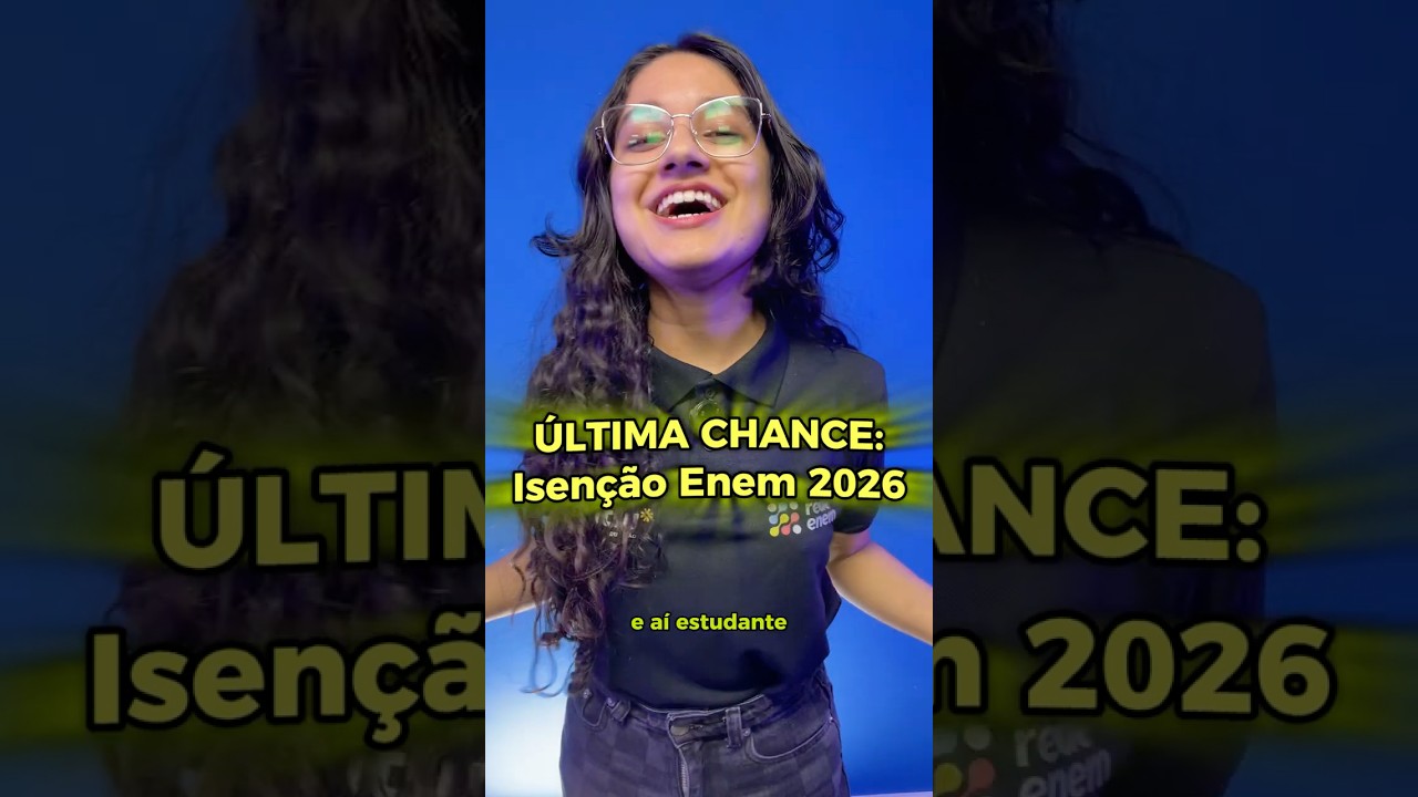 Prazo prorrogado para pedir isenção ou justificar a falta no Enem, até dia 30/04! ⏰