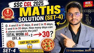 4- SSC CGL 2025 Maths Paper- 13 Sept 1st Shift - Solve in 15 Min with Rohit Tripathi