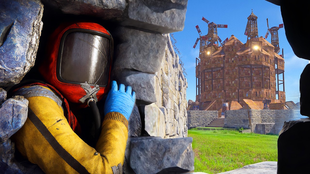 I Secretly Built a Base Inside a Stone Wall