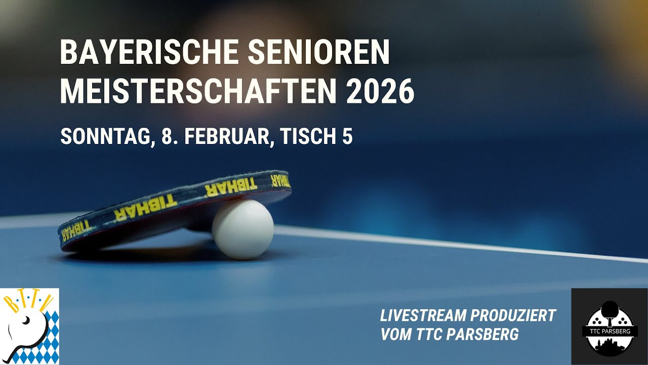 Bayerische Senioren-Einzelmeisterschaften Salzweg Tisch 5 Sonntag 08.02.2026