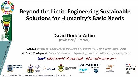 RSSAf webinar – Prof David Dodoo-Arhin