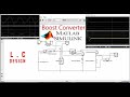 Boost(Step-up)Converter design and simulation| L and C calculation |DC-DC converter |chopper |MATLAB