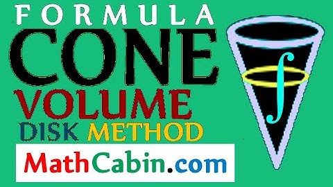 📓 Disk Integration Method Right Circular Cone Volume Formula PROOF problem ! ! ! ! !