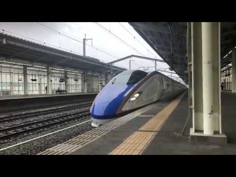 [ミニ動画 4] E7系新幹線朱鷺色 とき308号東京行き 高崎駅発車