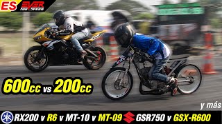 Yamaha RX  Yamaha R6  MT09  MT10  CB1000R  GSXR600  GSR750  DRAG RACING Track Times 2024